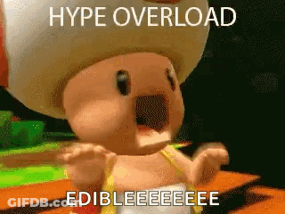 Cartoon Toad Mouth Open Hype Overload Edible Eee GIF