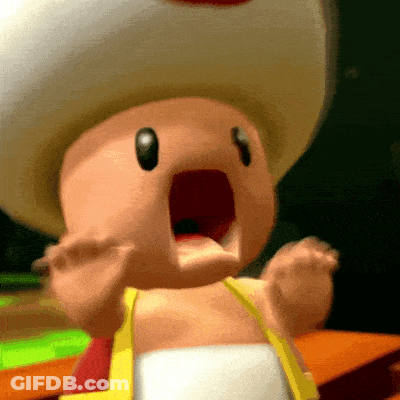 Cartoon Toad With Mouth Wide Open GIF