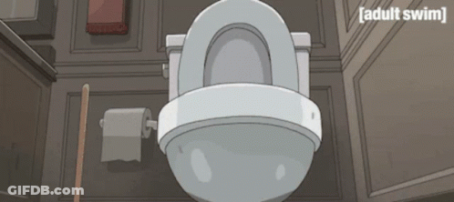Cartoon Toilet Adult Swim GIF