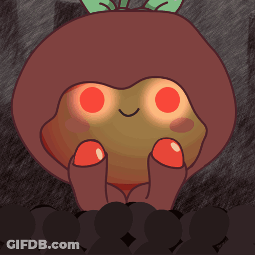 Cartoon Tomato Saying Join Us GIF