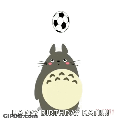 Cartoon Totoro Playing Soccer Ball On Head GIF