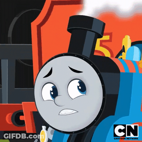 Cartoon Train With CN Logo GIF