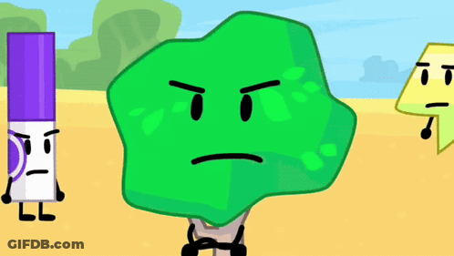 Cartoon Tree With Purple Marker And Lightning Bolt GIF
