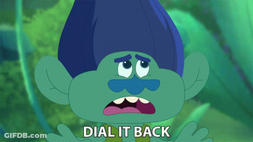 Cartoon Troll Dial It Back GIF