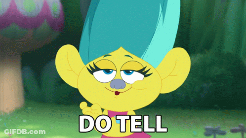 Cartoon Troll Saying Do Tell Thumbs Up GIF