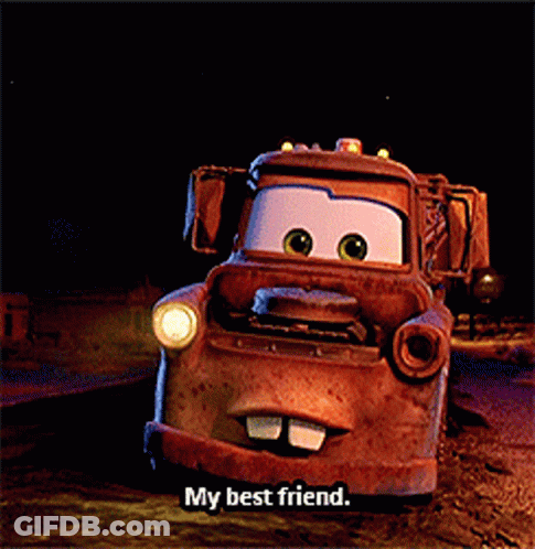 Cartoon Truck Saying My Best Friend GIF