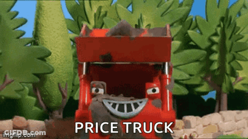 Cartoon Truck Saying Price Truck GIF