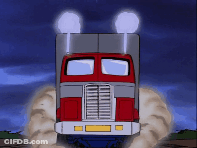 Cartoon Truck With Smoke From Exhaust GIF