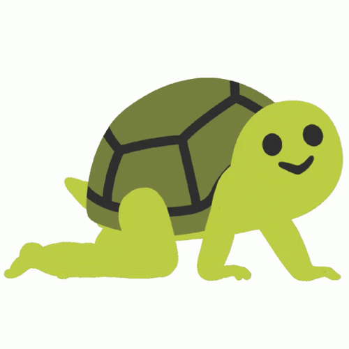 Cartoon Turtle Crawling GIF