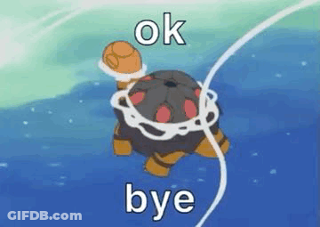Cartoon Turtle Tied Up With String Saying Ok Bye GIF