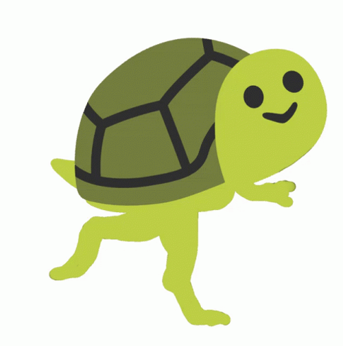 Cartoon Turtle Walking Long Legs GIF
