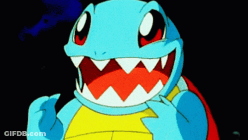 Cartoon Turtle With Sharp Teeth And Red Eye GIF