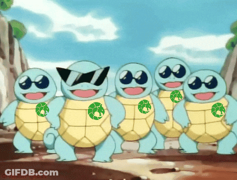 Cartoon Turtles One Wearing Sunglasses GIF