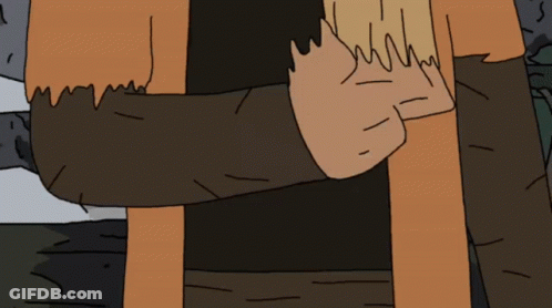 Cartoon Two People Holding Hands GIF