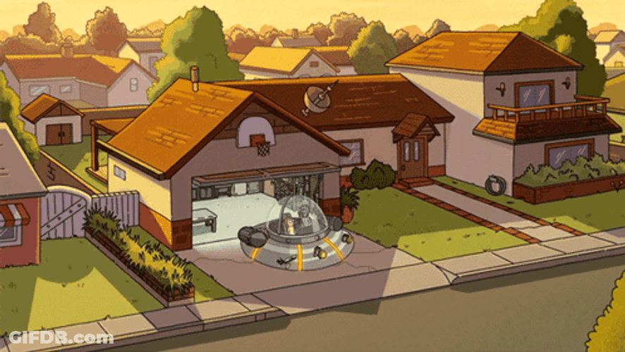 Cartoon Ufo Take Off GIF