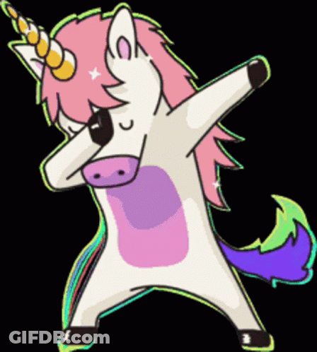 Cartoon Unicorn Dancing GIF
