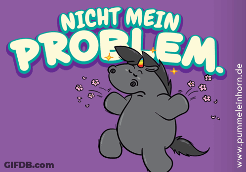Cartoon Unicorn Nicht Mein Problem GIF