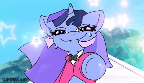 Cartoon Unicorn Wearing Red Jacket GIF