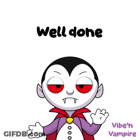 Cartoon Vampire Giving Thumbs Up GIF