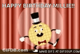 Cartoon Waffle In Top Hat And Bow Tie Dancing On Stage GIF