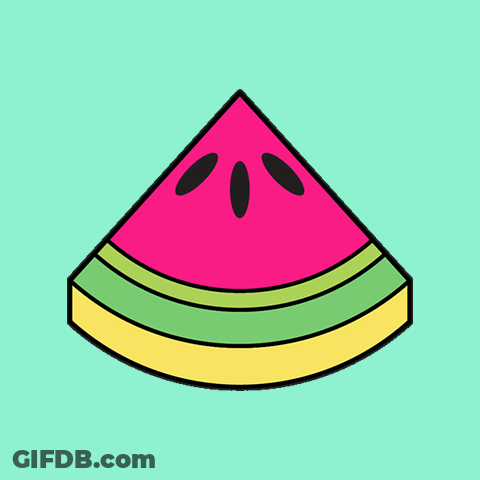 Cartoon Watermelon With Seeds GIF
