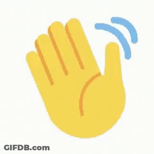 Cartoon Waving Hands Moving Artwork GIF