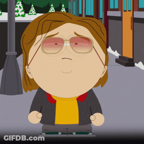 Cartoon Wearing Glasses And Scarf GIF