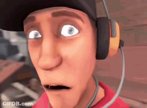 Cartoon Wearing Headphones Making Funny Face GIF