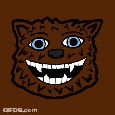 Cartoon Werewolf Green Background GIF