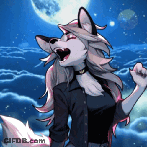 Cartoon Werewolf With Choker GIF