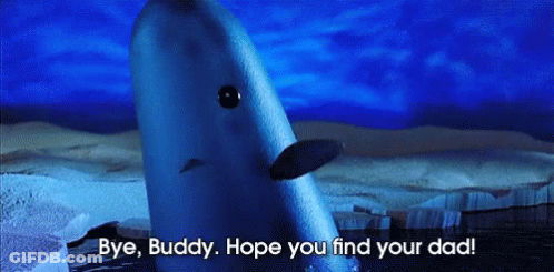 Cartoon Whale Bye Buddy Hope You Find Your Dad GIF