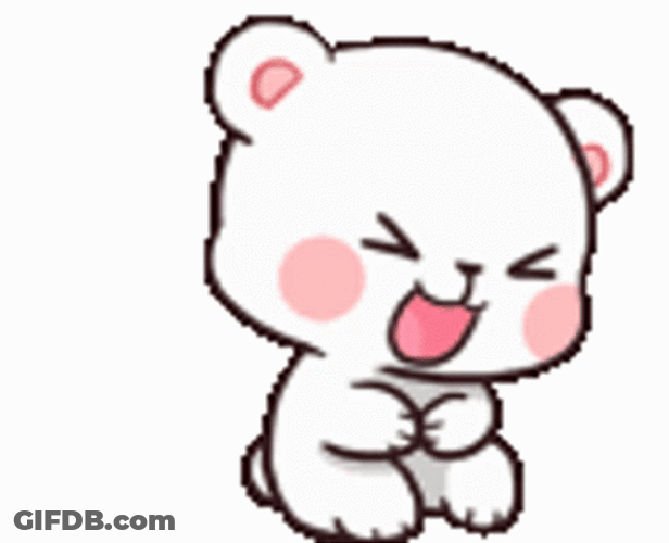 Cartoon White Bear Laugh Out Loud GIF