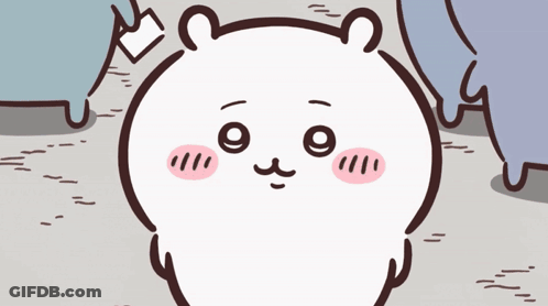 Cartoon White Bear With Pink Face GIF