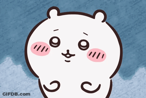 Cartoon White Bear With Pink Nose GIF