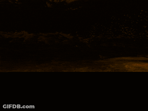 Cartoon Witch Hat Walking Near Water GIF