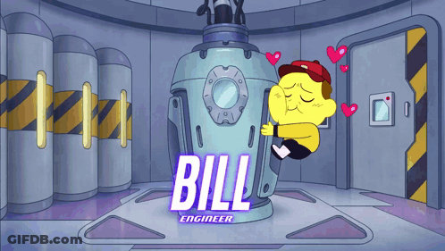 Cartoon With Bill Name On Bottom Right GIF