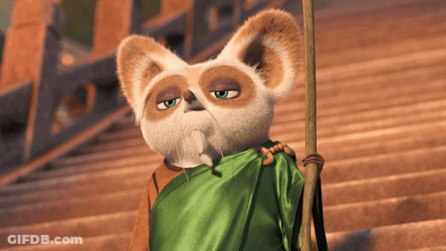 Cartoon With Green Cloth Around Neck GIF