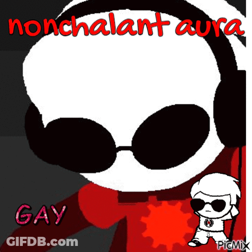 Cartoon With Headphones And Sunglasses Nonchalant Aura Gay GIF
