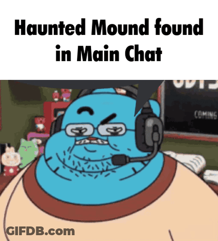 Cartoon With Headset Haunted Mound Found In Main Chat GIF