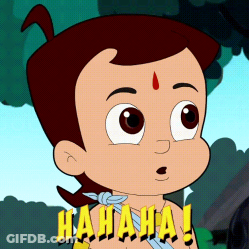 Cartoon With Red Spot Laughing Hahaha GIF
