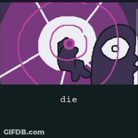 Cartoon With Word Die GIF