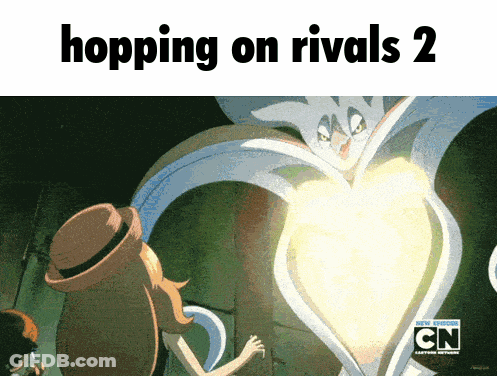 Cartoon With Words Hopping On Rivals 2 GIF