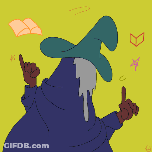 Cartoon Wizard Hand Twirling GIF