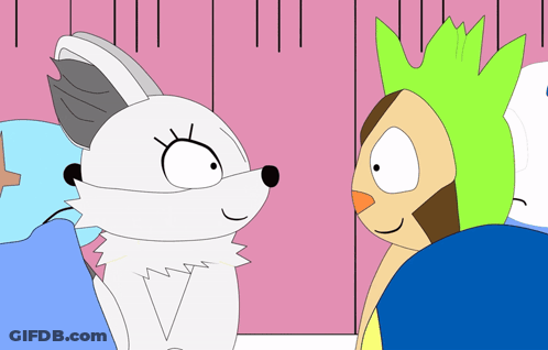 Cartoon Wolf And Squirrel GIF