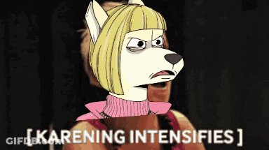 Cartoon Wolf Karening Intensifies GIF
