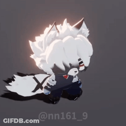 Cartoon Wolf With Label Nn161-9 GIF