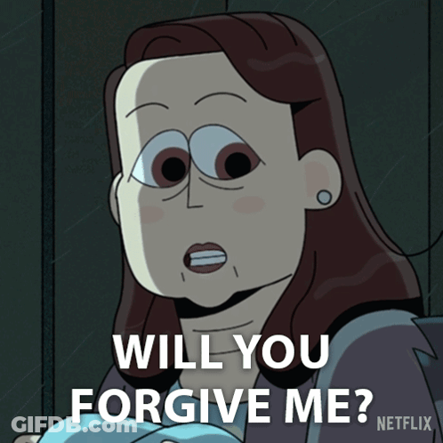 Cartoon Woman Asking Will You Forgive Me Netflix GIF