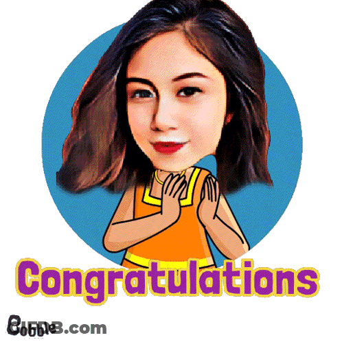 Cartoon Woman Congratulations GIF