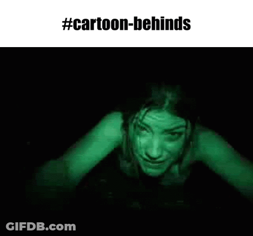 Cartoon Woman Crawling In Dark GIF