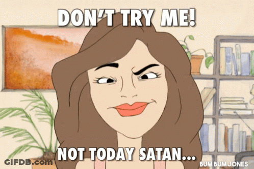 Cartoon Woman Don't Try Me GIF
